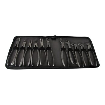 Extraction forceps kit of 11 with bag